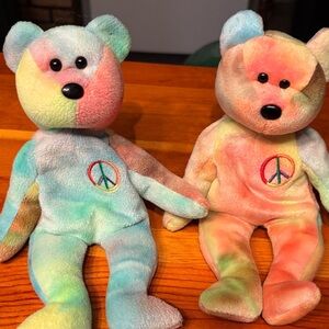 TY Peace Bear Beanie Babies